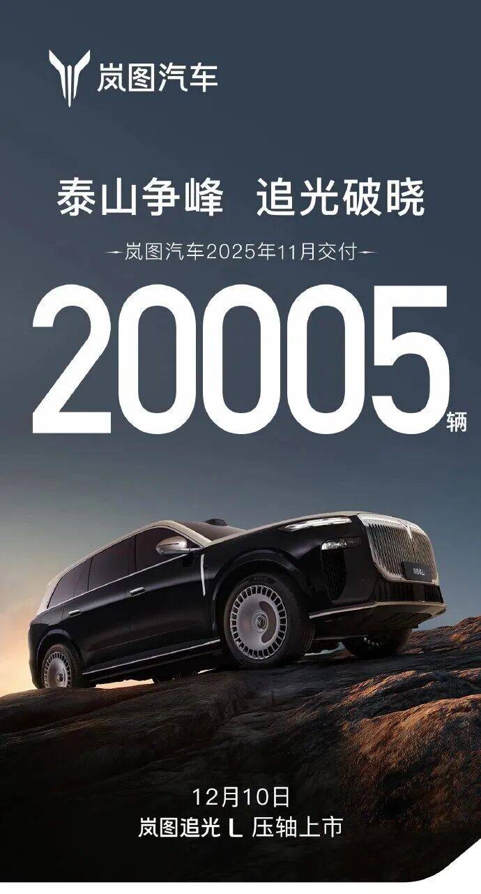 岚图汽车：2025全年累计交付15.02万辆 同比增长87%
