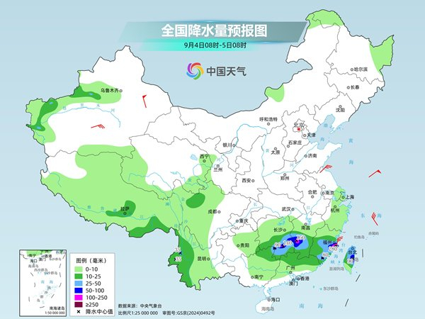 福建广东广西海南等地有暴雨到大暴雨 北方多对流天气 蒙晋冀黑等地有强降雨